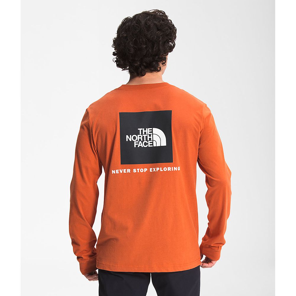 The North Face Long Sleeve Mens Australia - The North Face Long Sleeve Box Nse Orange Never Stop Exp